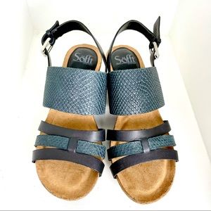 Sofft Velora black sandals NWOT size 7 low wedge